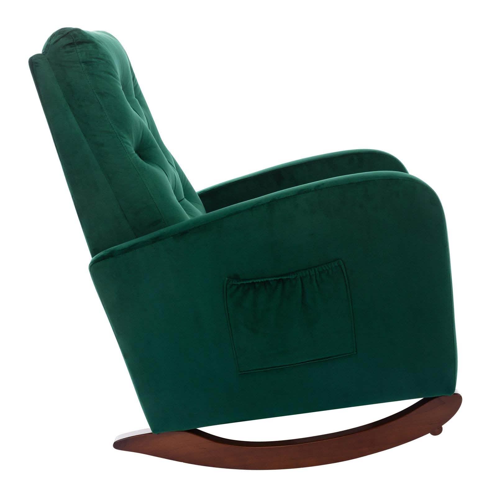 Mid-Century Modern Nursery Rocking Chair Armchair DailySale