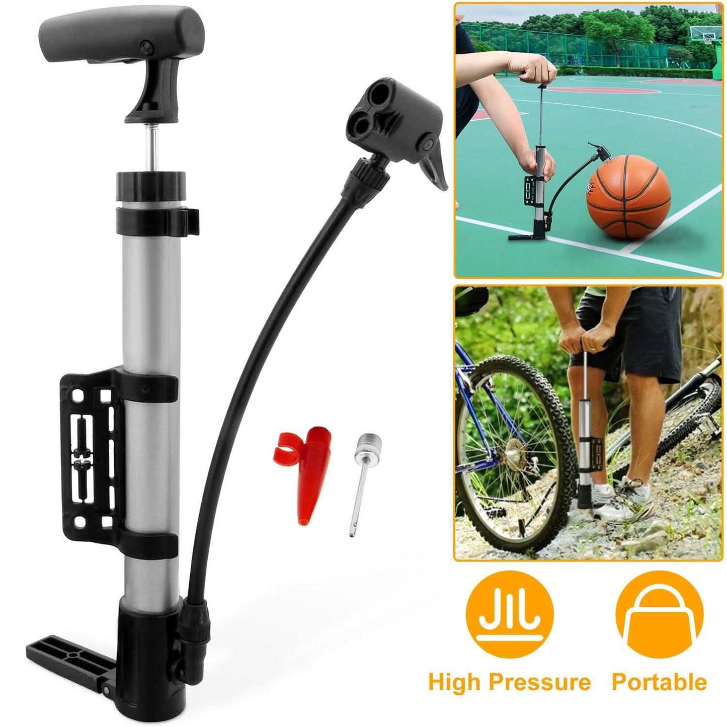 Mini Bike Pump Portable Bicycle Tire Inflator DailySale