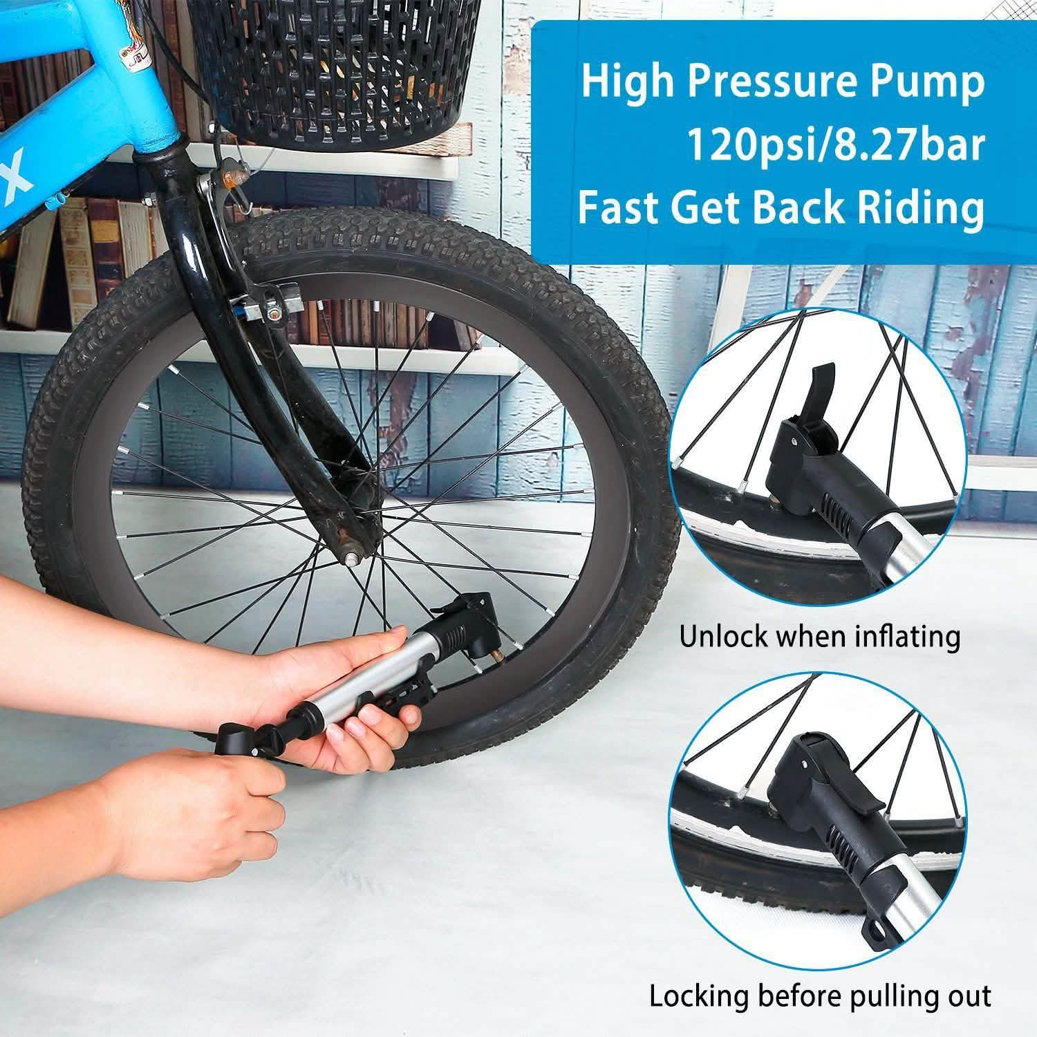 Mini Bike Pump Portable Bicycle Tire Inflator DailySale