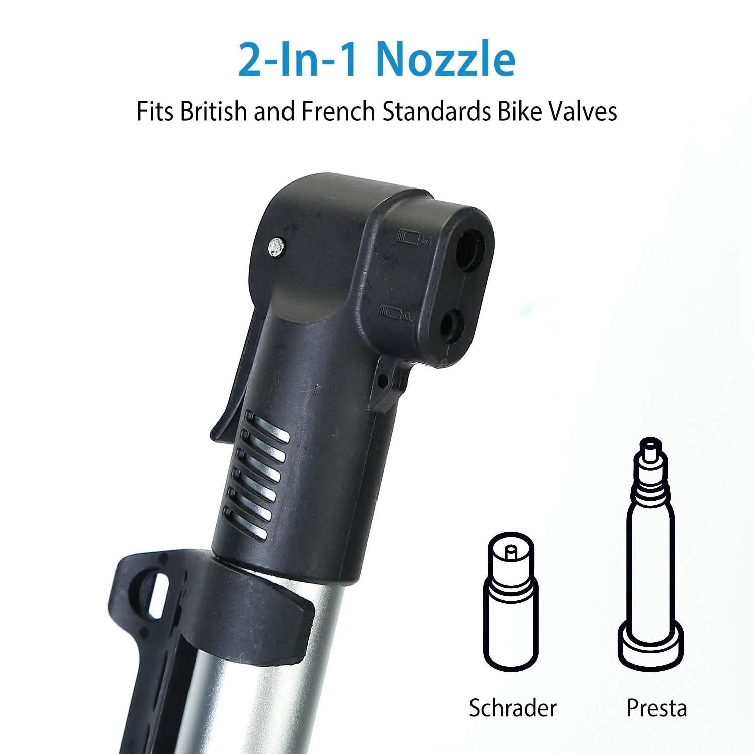 Mini Bike Pump Portable Bicycle Tire Inflator DailySale