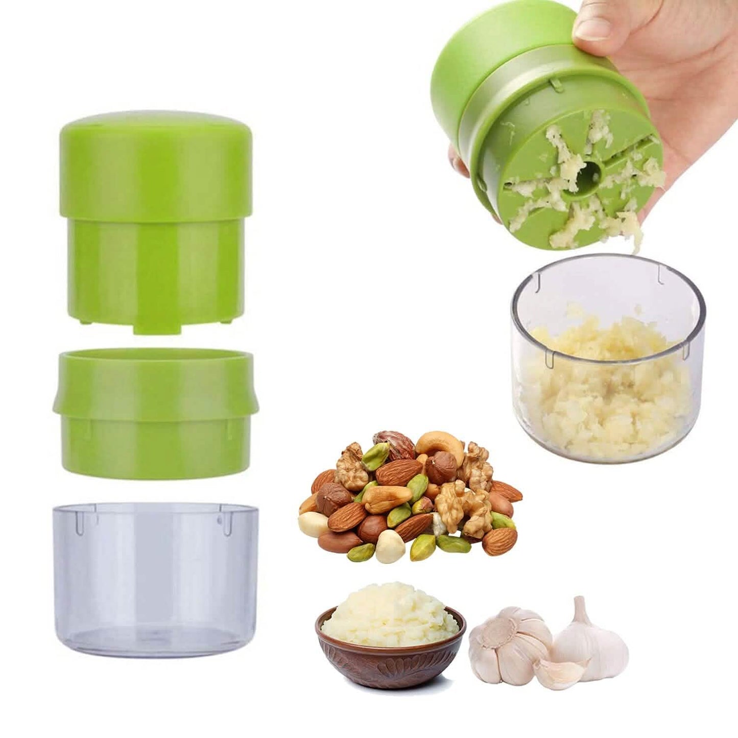 Mini Manual Food Chopper Dicer, Presser Mincer Kitchen Tool DailySale