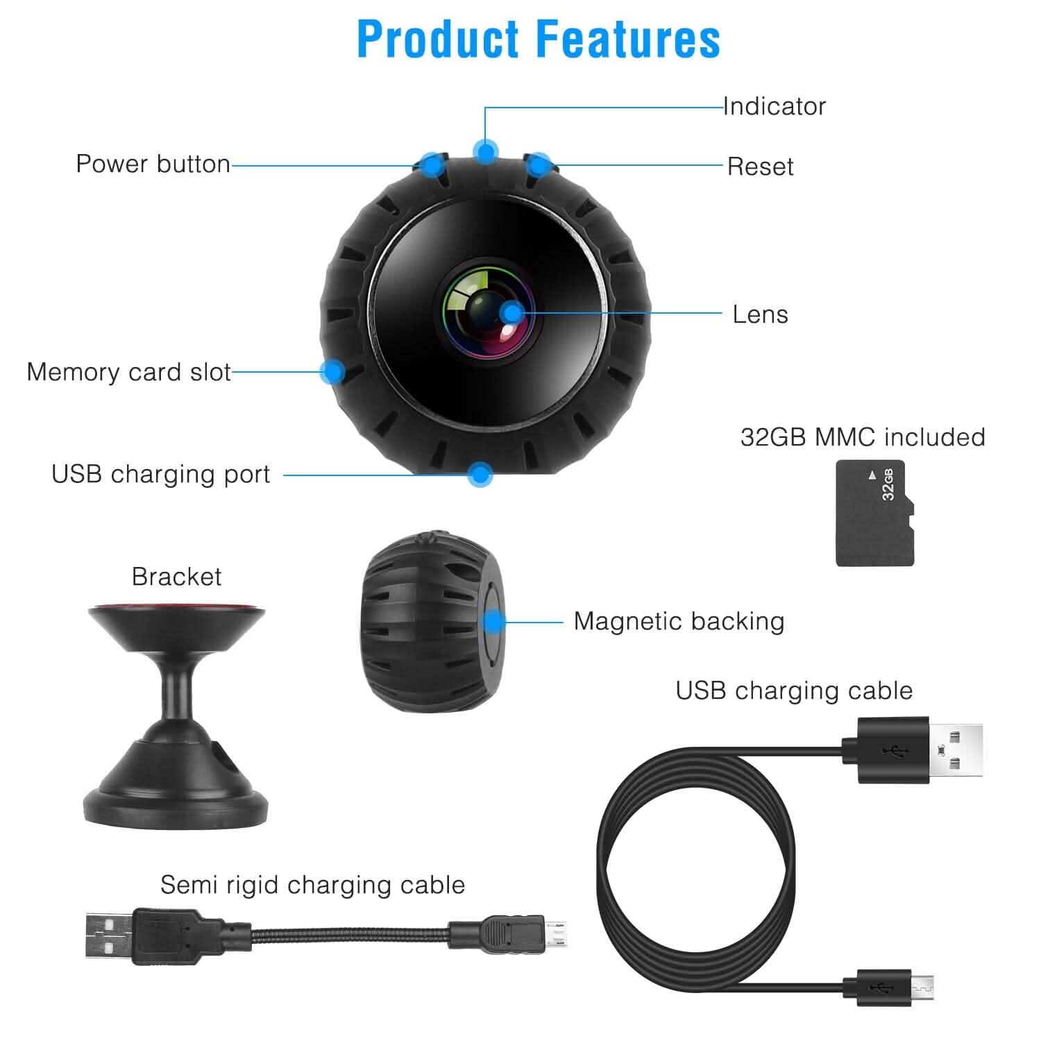 Mini Wireless Camera Wifi IR Night Vision HD 1080P Home Security DailySale