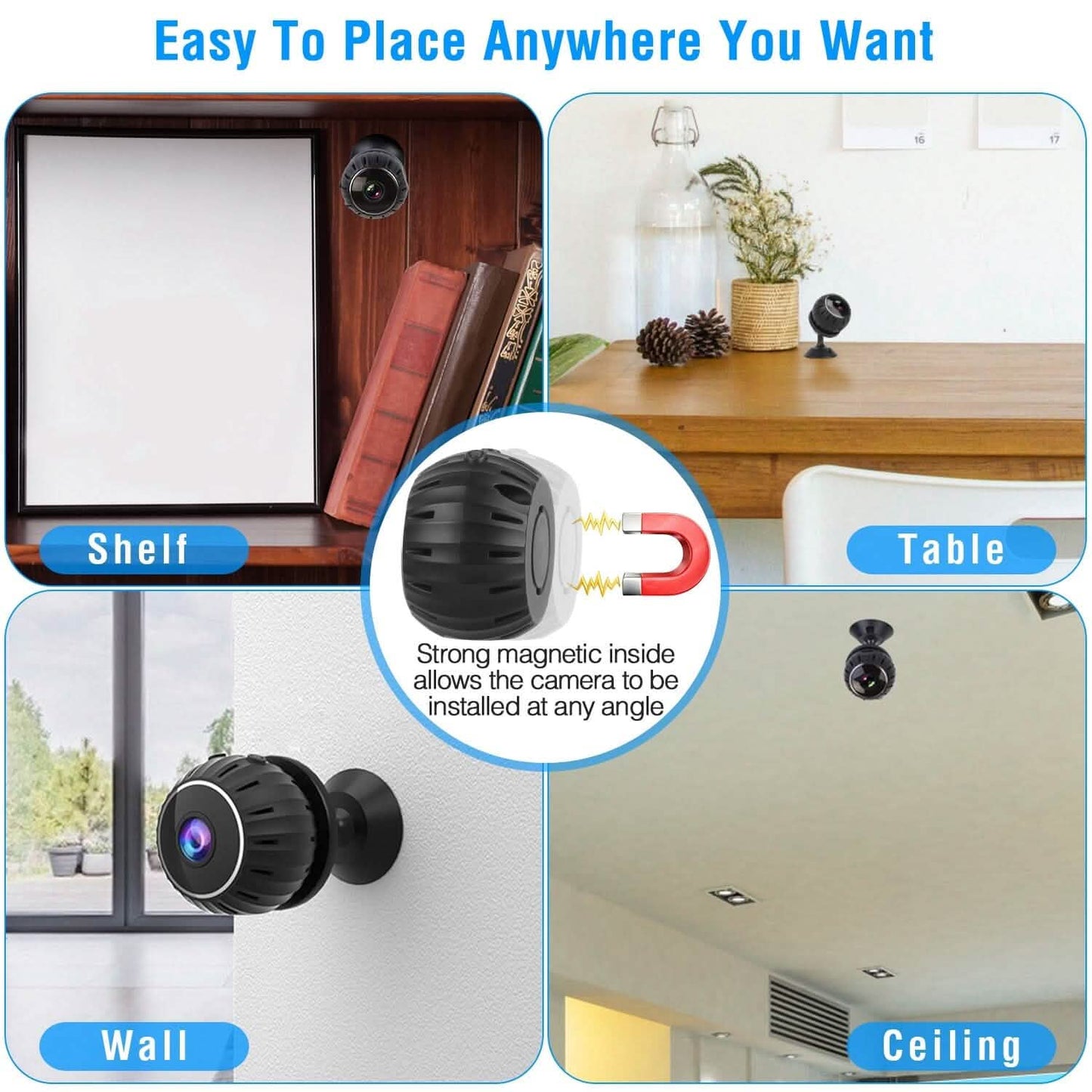 Mini Wireless Camera Wifi IR Night Vision HD 1080P Home Security DailySale