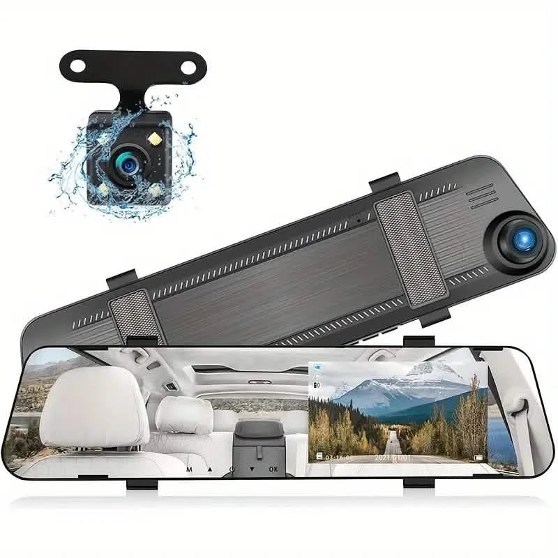 Mirror Dash Cam 4.5 Inch Rear View Mirror 1080P Front and Rear View Dual Cameras DailySale
