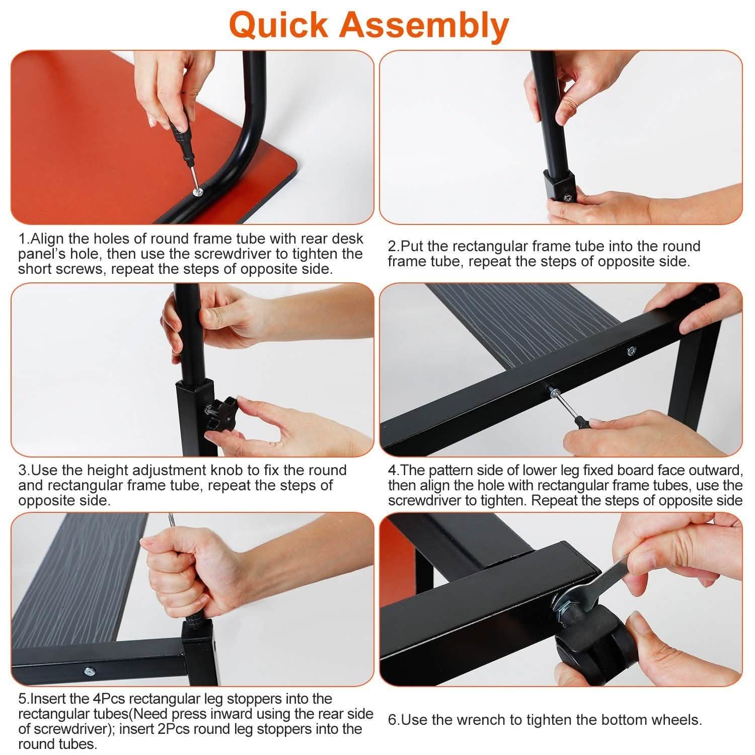 Mobile Laptop Desk Height Adjustable Rolling Wheels DailySale