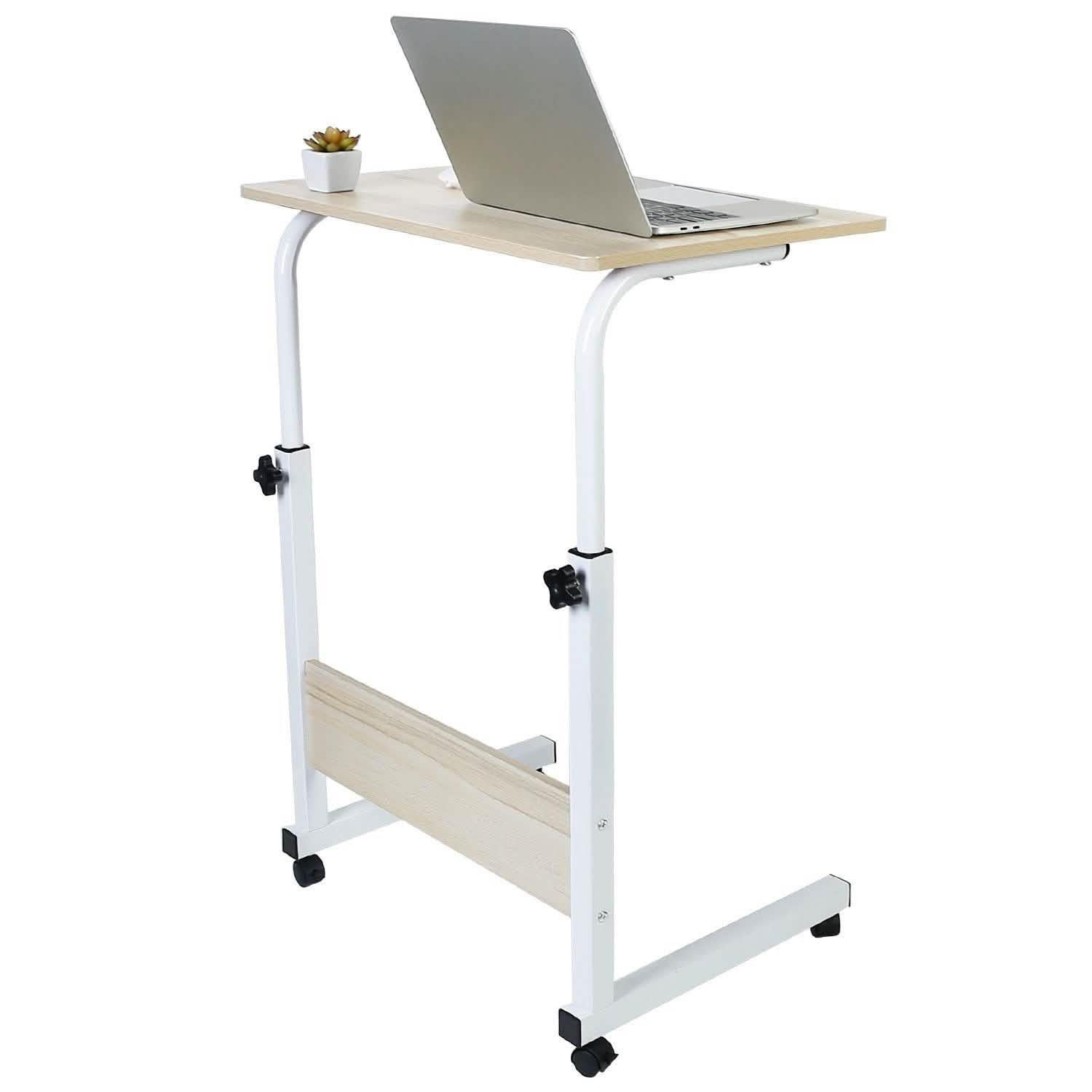 Mobile Laptop Desk Height Adjustable Rolling Wheels DailySale