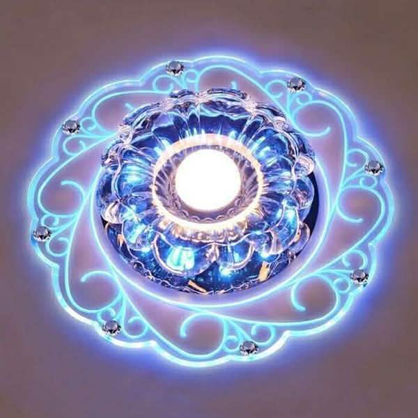 Modern Crystal LED Saving Bright Ceiling Blue Light Lamp Fixture Chandelier DailySale
