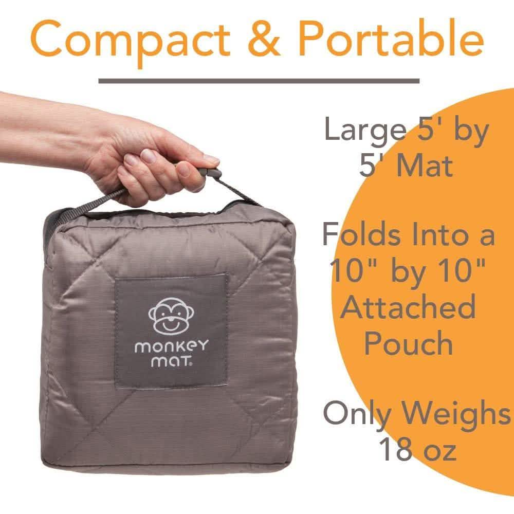 Monkey Mat Quilted Lightweight Luxurious Water Repellant Picnic Travel Blanket DailySale