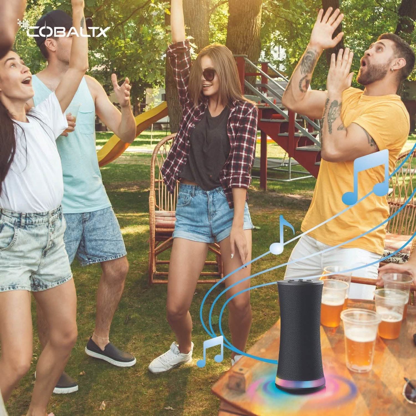 Mood Tower Multi-Color LED Light Wireless Speaker DailySale