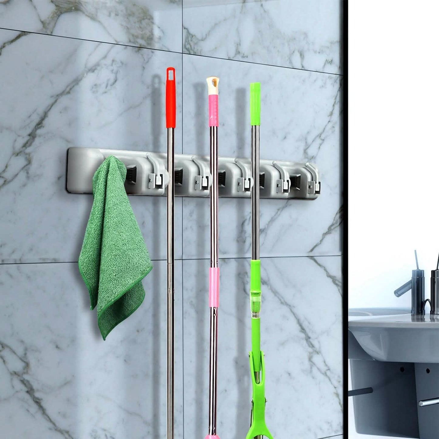 Mop Holder Wall Mount Organizer DailySale