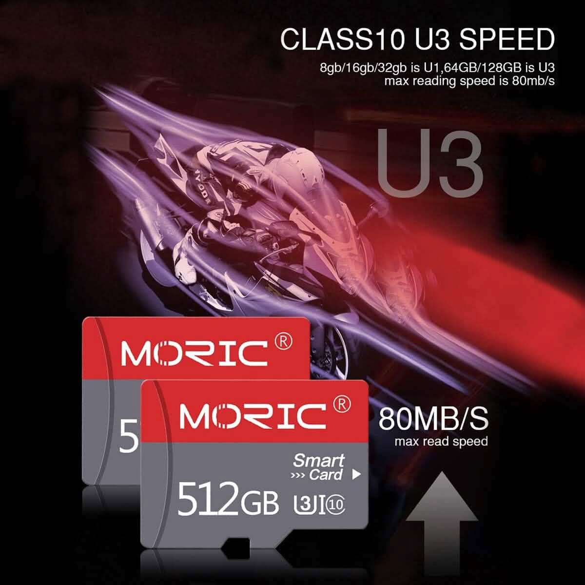 Moric 512GB Micro SD Card Fast Speed MicroSDXC UHS-I Memory Card  (Refurbished) DailySale