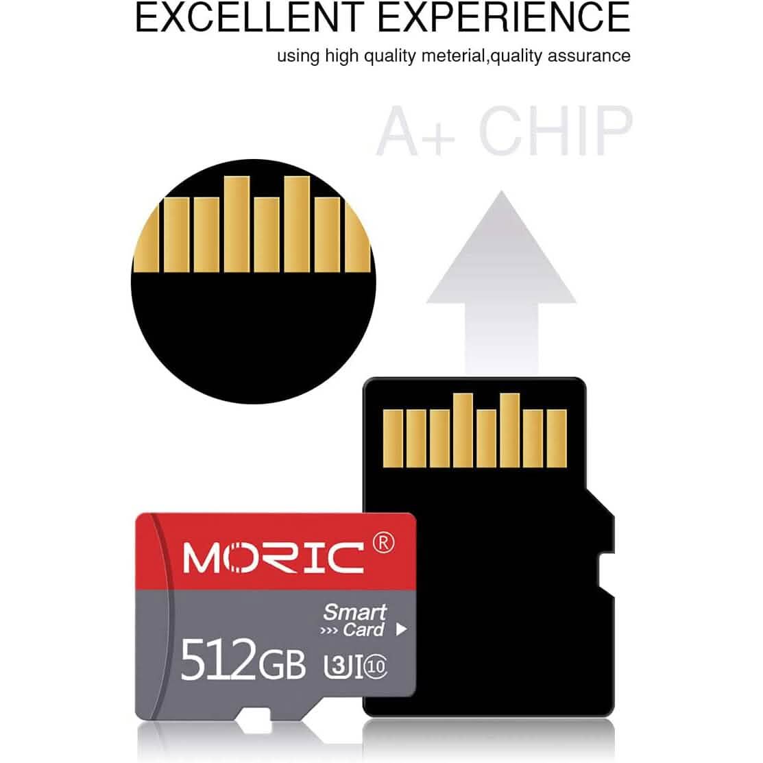 Moric 512GB Micro SD Card Fast Speed MicroSDXC UHS-I Memory Card  (Refurbished) DailySale