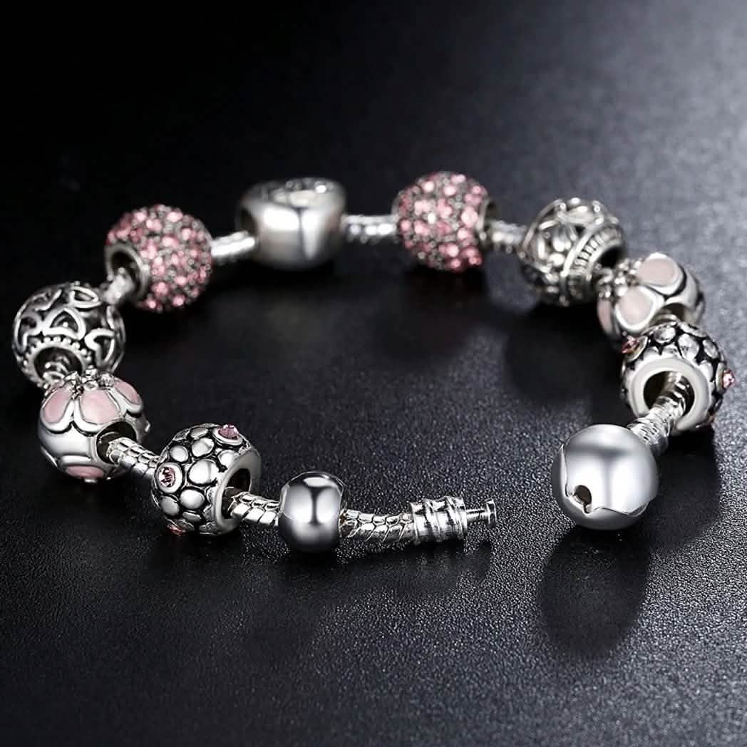 Mother's Day "LOVE" Engraved Heart Charm Bracelet DailySale