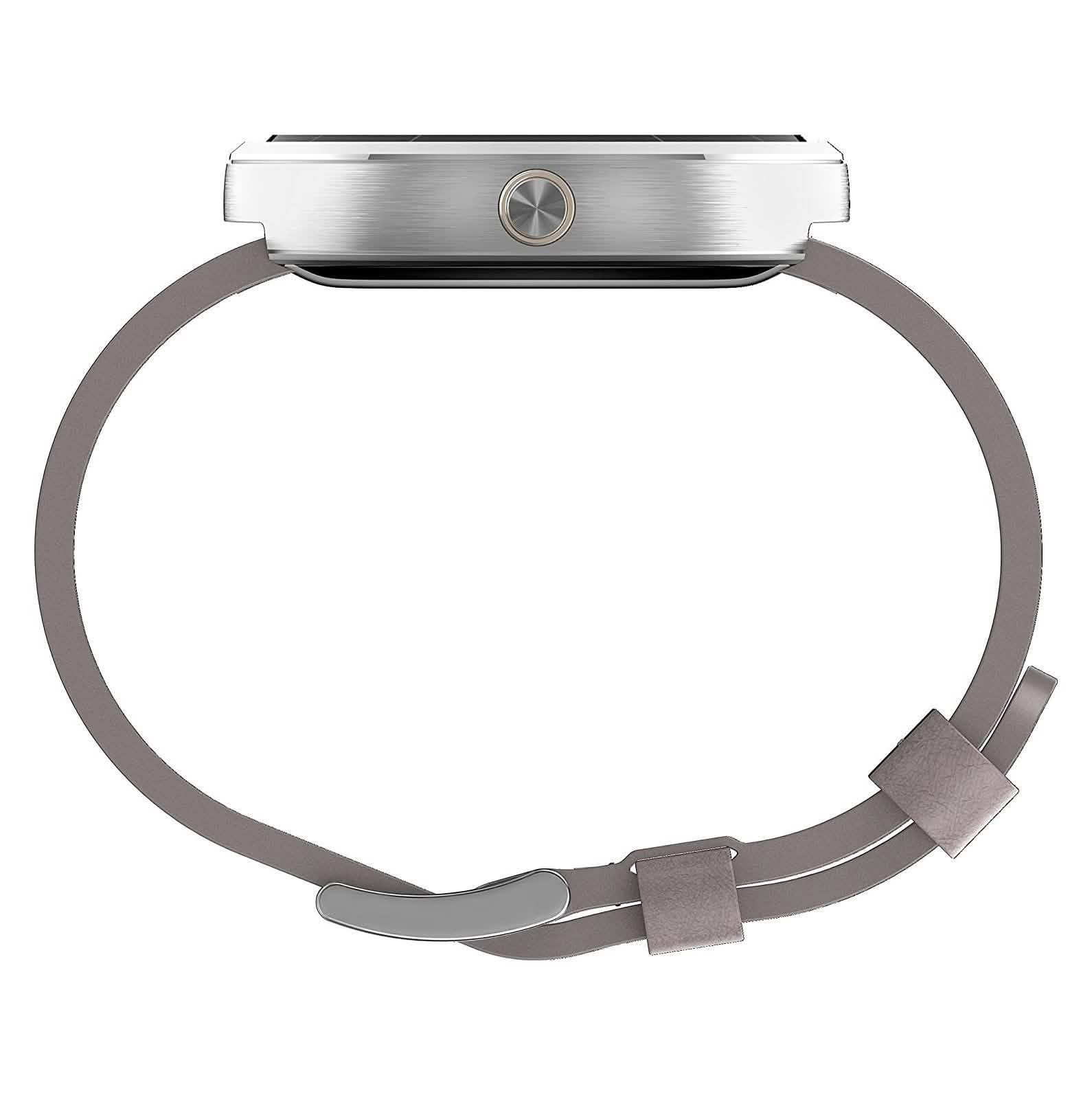 Motorola Moto 360 - Stone Grey Leather Smart Watch DailySale