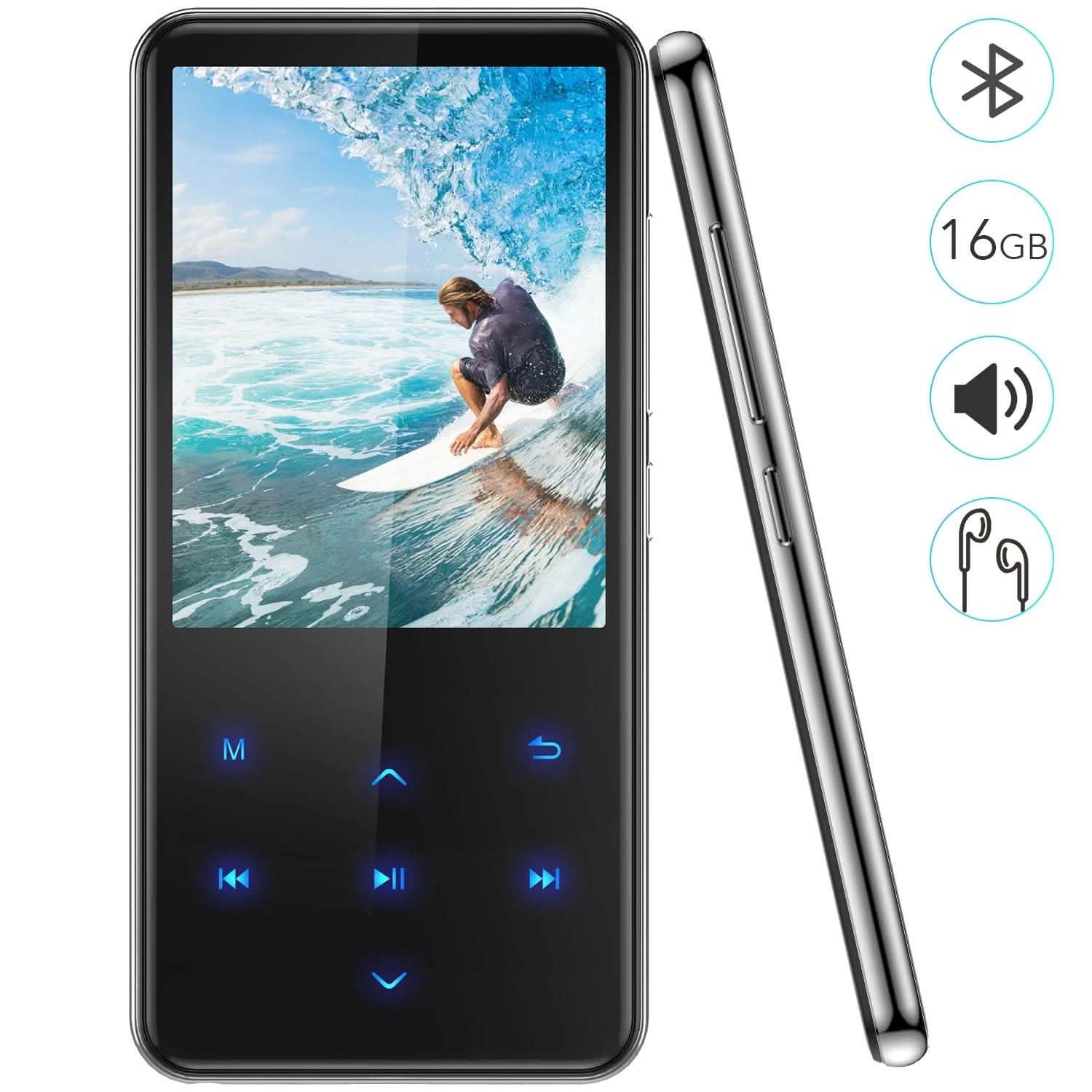 MP3 Player with 2.4in Screen Bluetooth 4.1/16GB/T01 Black DailySale