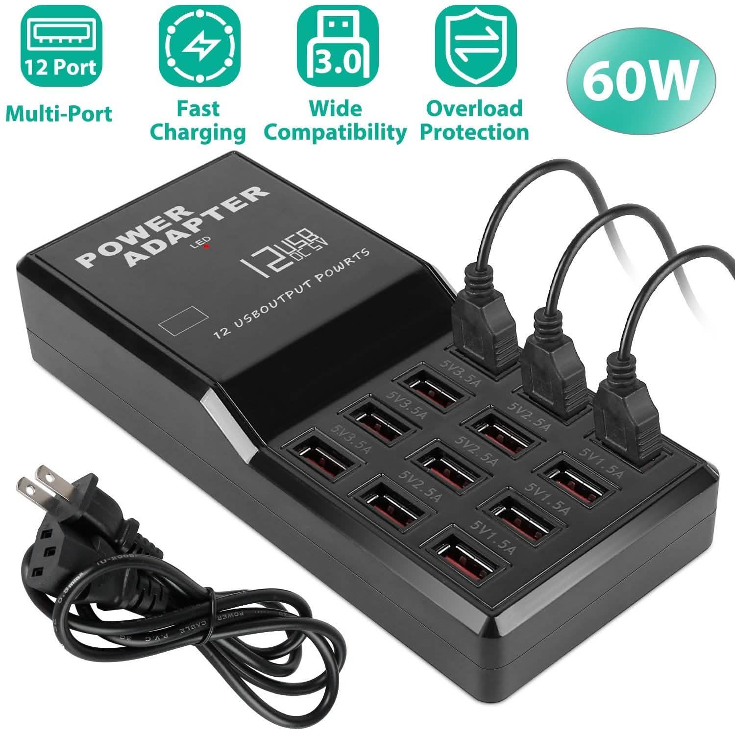 Multi 12 Port USB Charging Station Hub DailySale