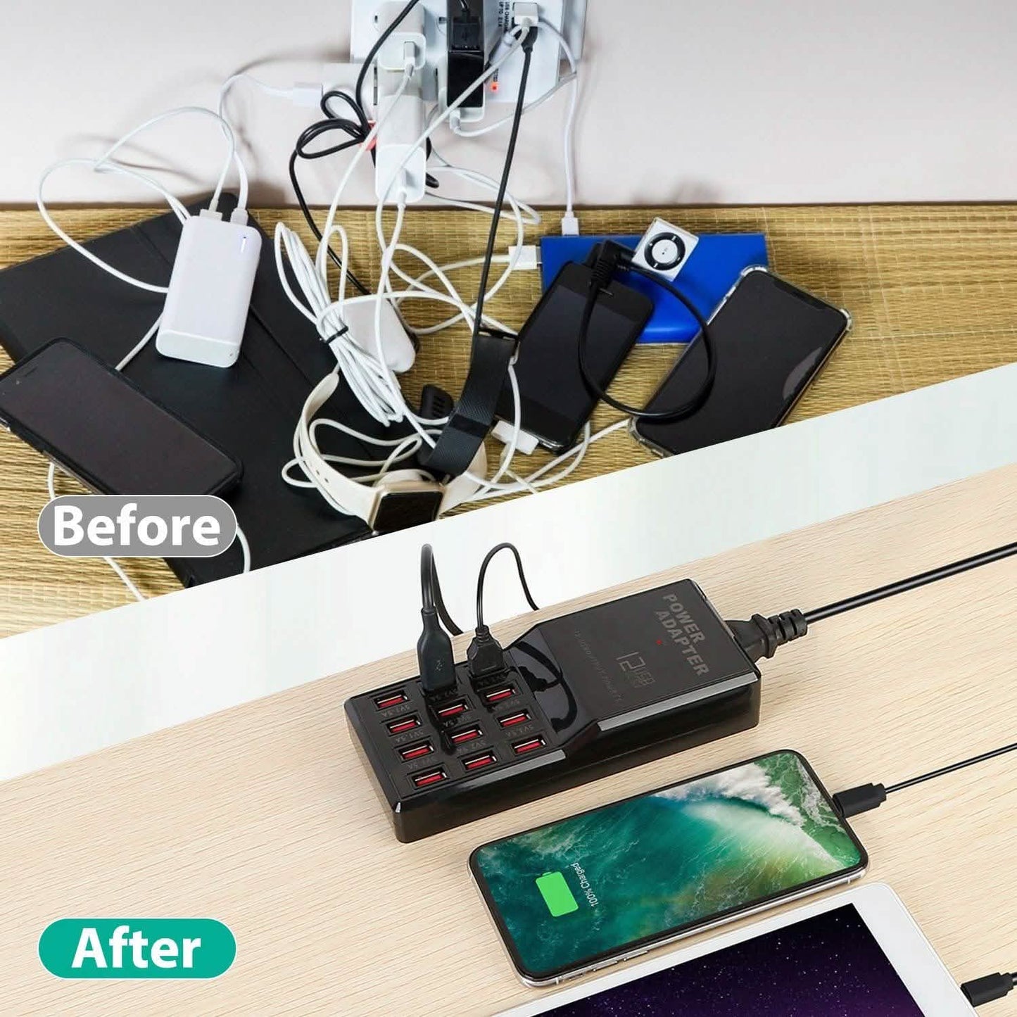 Multi 12 Port USB Charging Station Hub DailySale