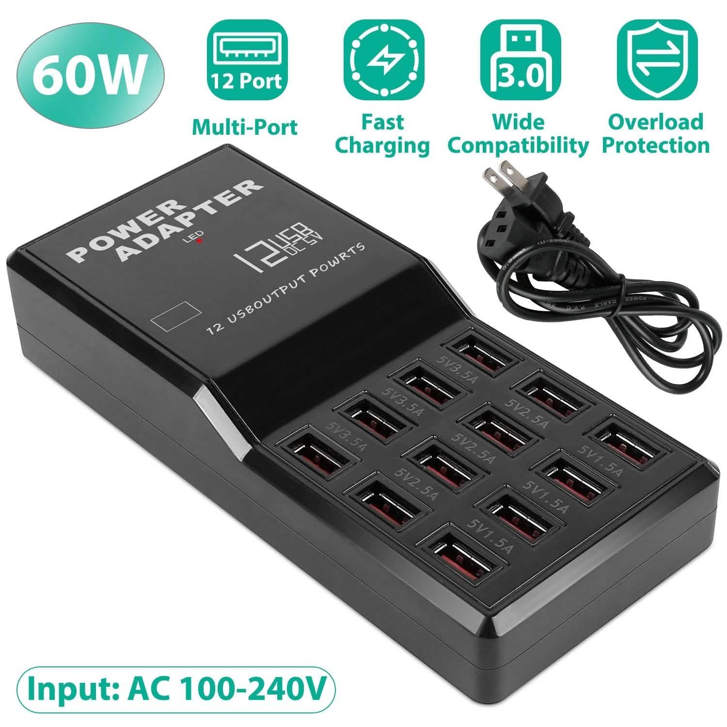 Multi 12 Port USB Charging Station Hub DailySale