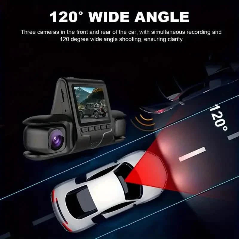 Car Dashcam Recorder, 2.0 Inch Screen Dual Lens HD Night Monitoring Mini Dash Cam DailySale