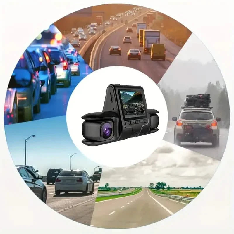 Car Dashcam Recorder, 2.0 Inch Screen Dual Lens HD Night Monitoring Mini Dash Cam DailySale