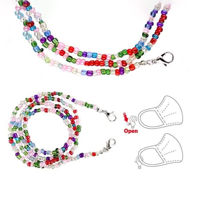 Multi-Color Face Mask Holder Beads Chain DailySale
