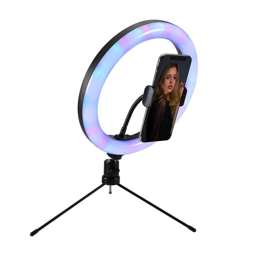 Multi-Color LED Selfie Ring Light with Small Tripod DailySale