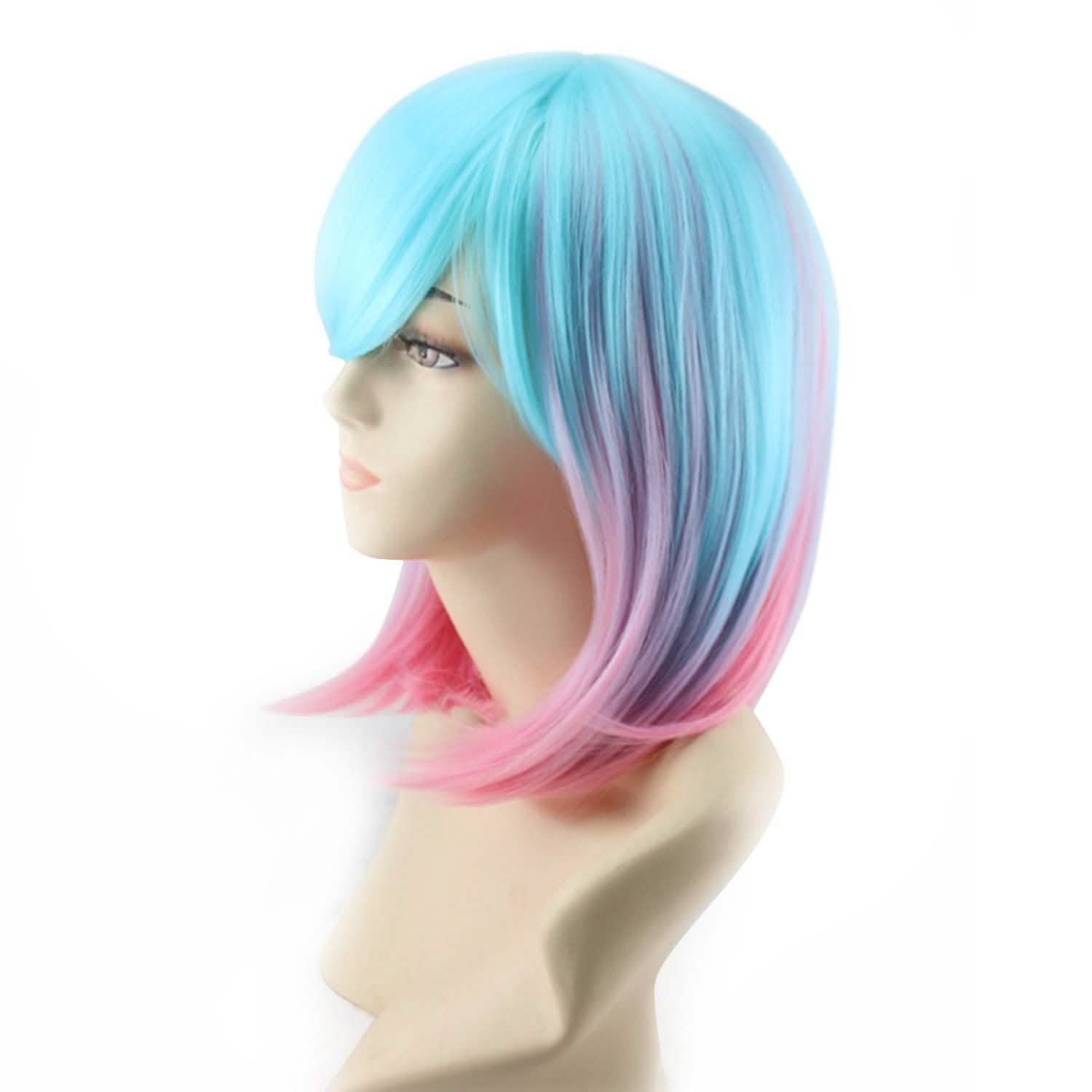 Multi-Color Ombre Short Bob Wig DailySale
