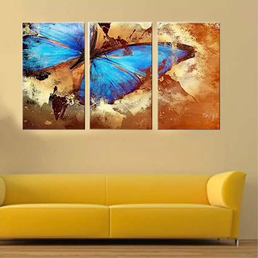 Multi-Panel Modern Abstract Paintings on Canvas Stretched on Wood DailySale