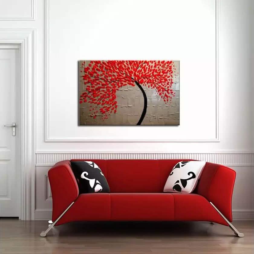 Multi-Panel Modern Abstract Paintings on Canvas Stretched on Wood DailySale