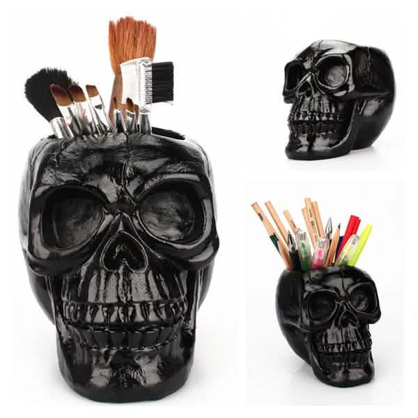 Multifunction Creative Skull Storage Stationery Holder DailySale