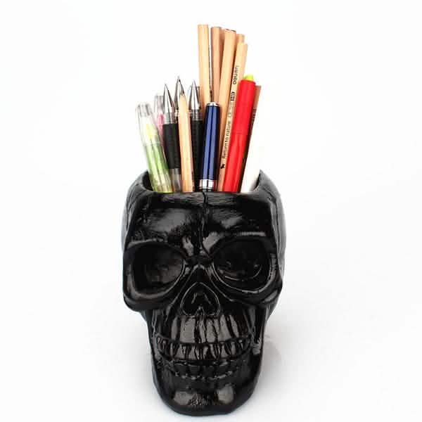 Multifunction Creative Skull Storage Stationery Holder DailySale