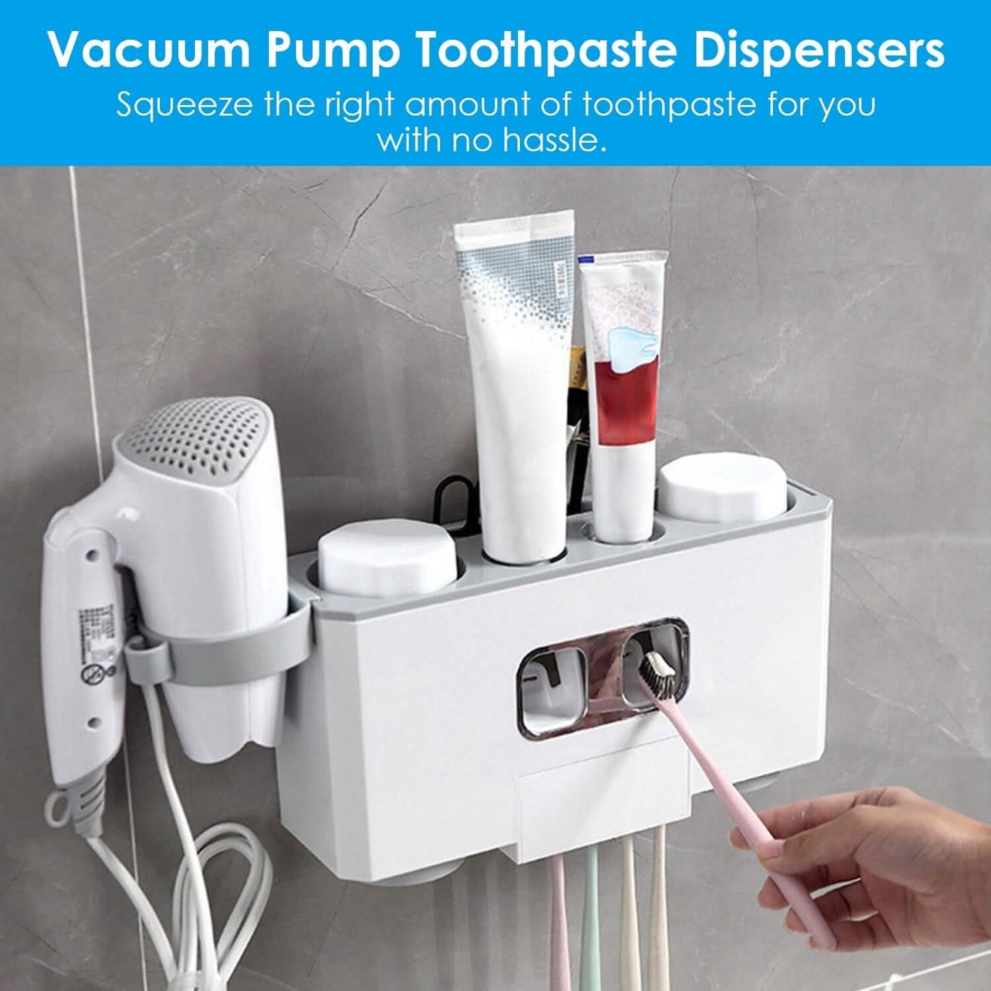 Multifunctional Wall Mount Toothbrush Organizer DailySale