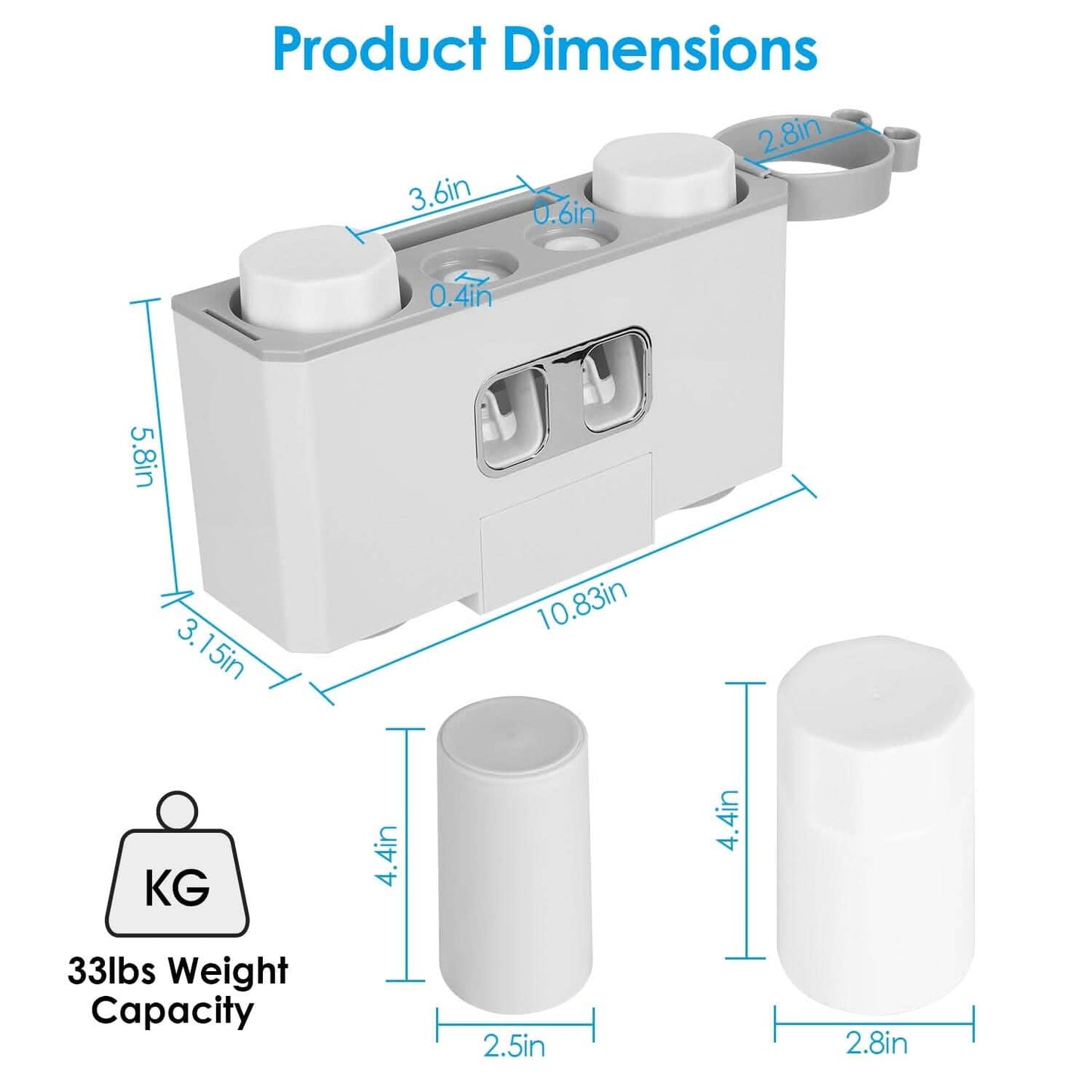 Multifunctional Wall Mount Toothbrush Organizer DailySale