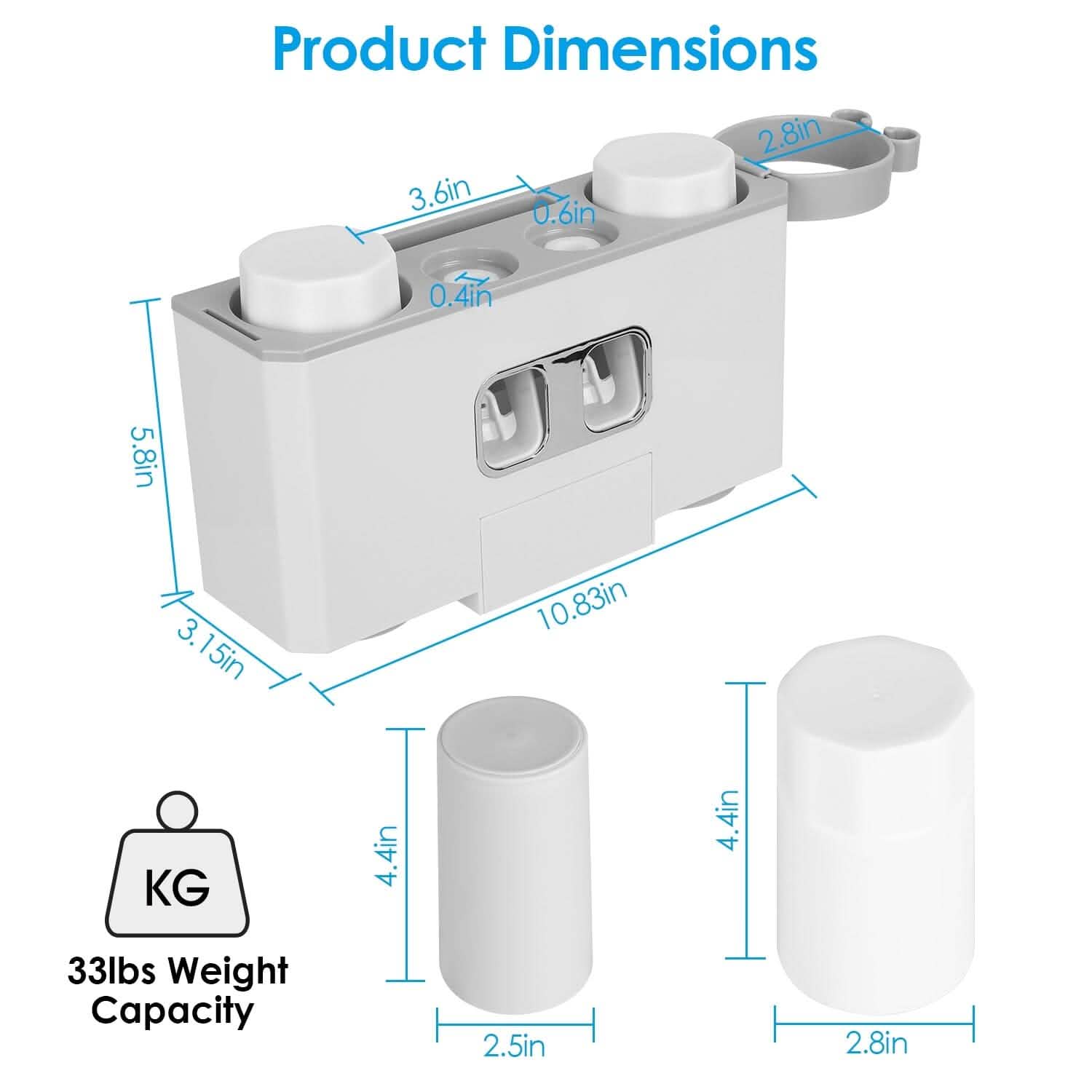 Multifunctional Wall Mount Toothbrush Organizer DailySale