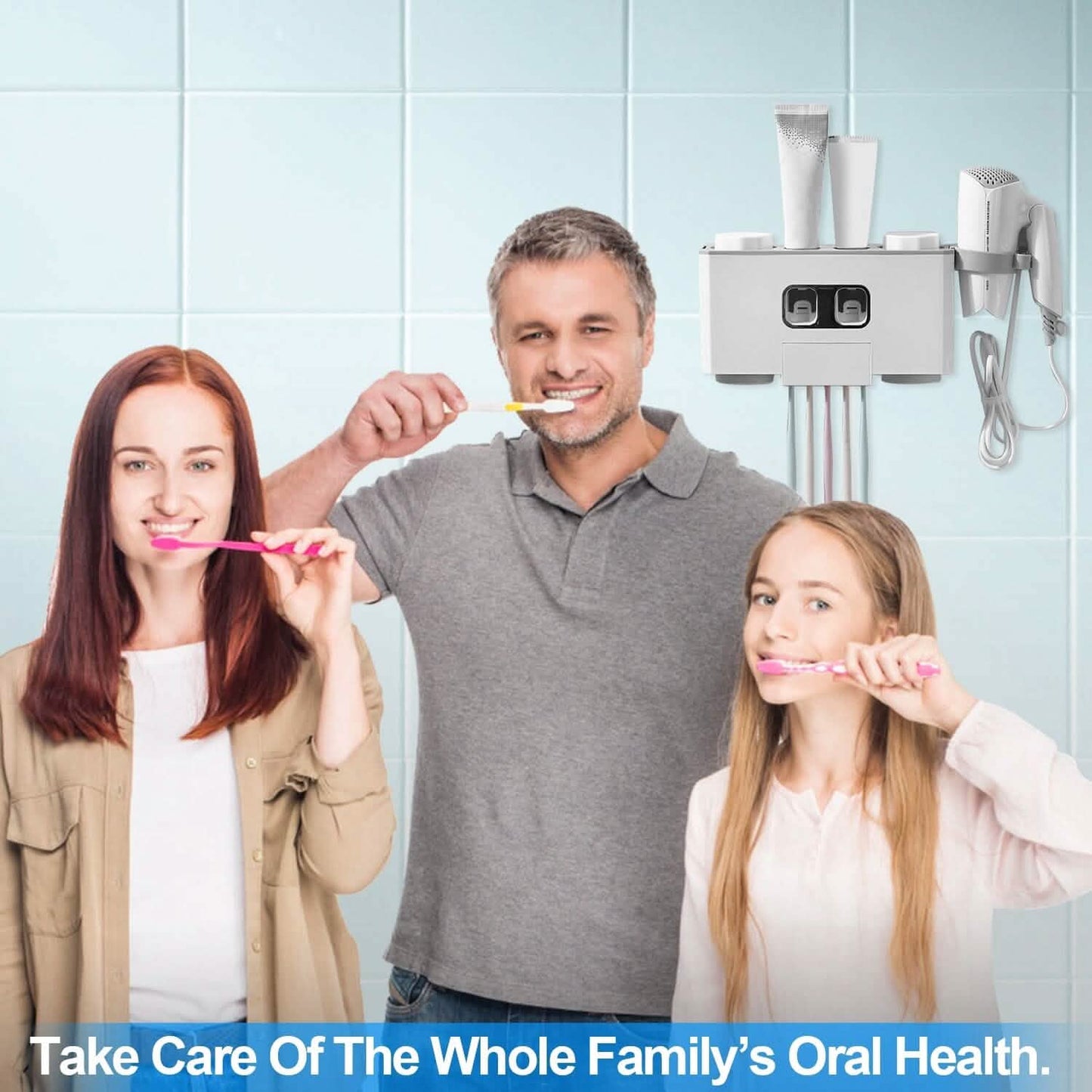 Multifunctional Wall Mount Toothbrush Organizer DailySale