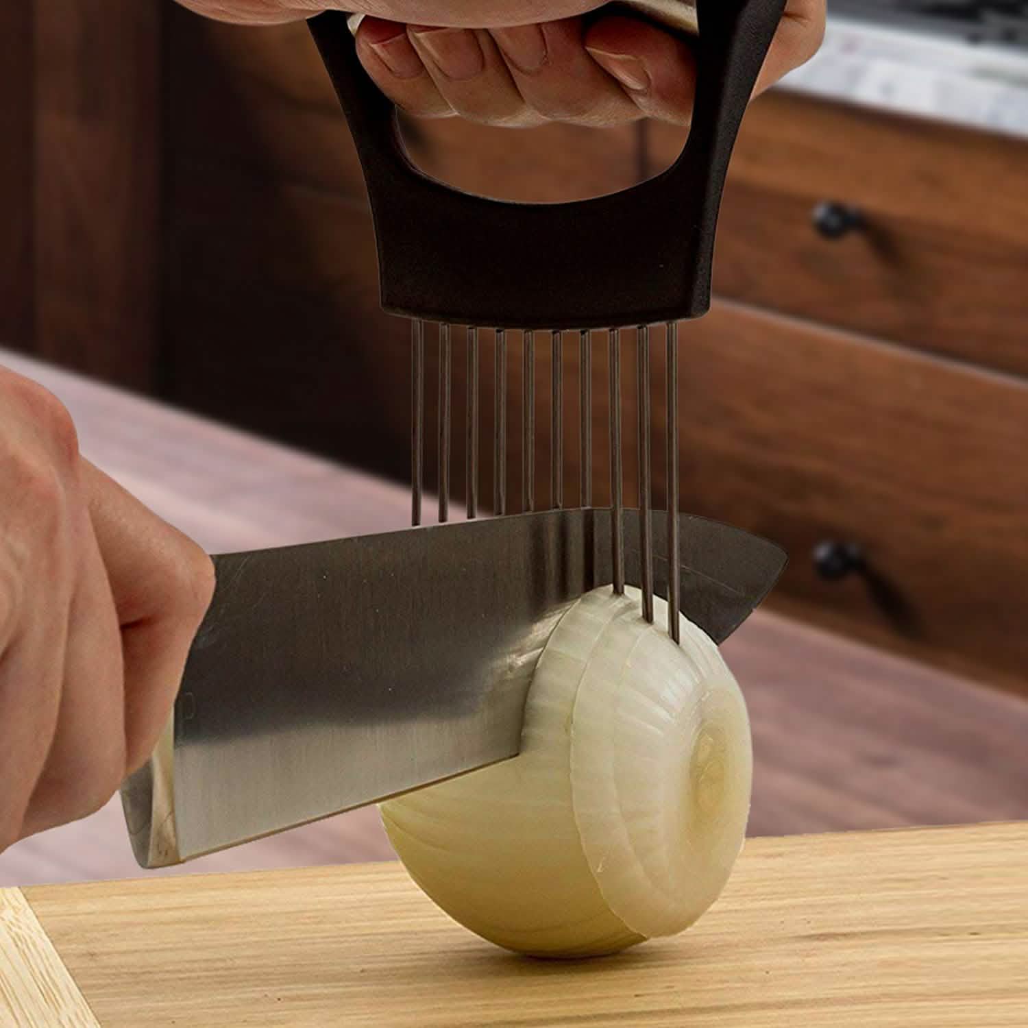 Multipurpose Stainless Steel Assistant Vegetable and Meat Slicer Holder DailySale