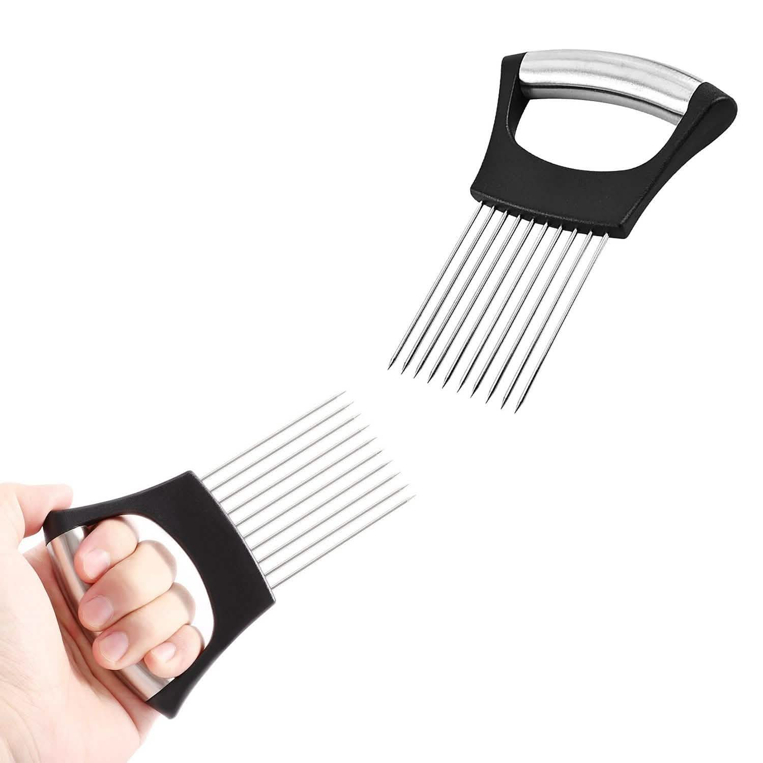 Multipurpose Stainless Steel Assistant Vegetable and Meat Slicer Holder DailySale