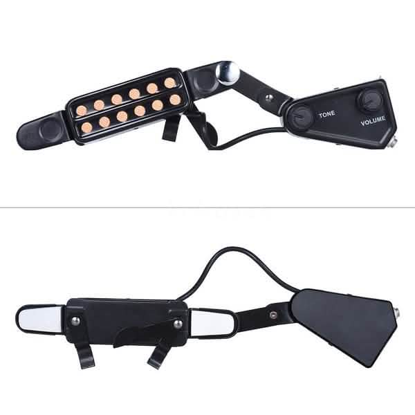 Music Tools 12-hole Acoustic Guitar Sound Hole Pickup Magnetic Transducer with Tone Volume Controller Audio Cable DailySale