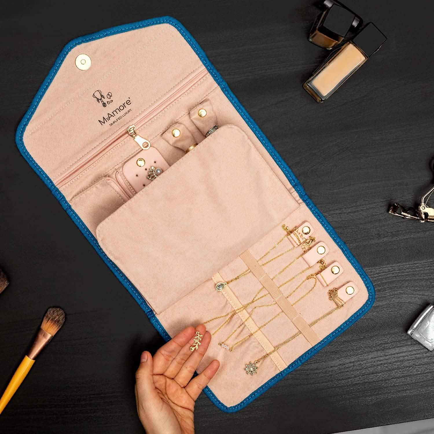 MyAmore' Jewelry Roll Travel Case DailySale