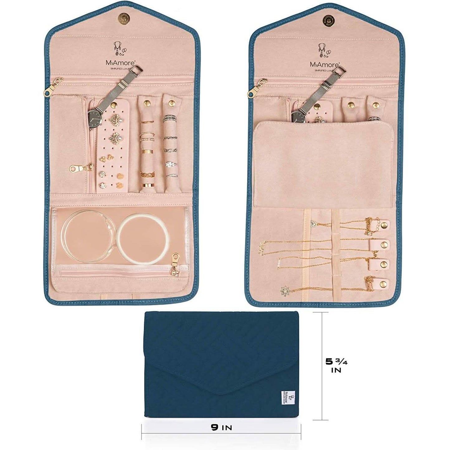 MyAmore' Jewelry Roll Travel Case DailySale