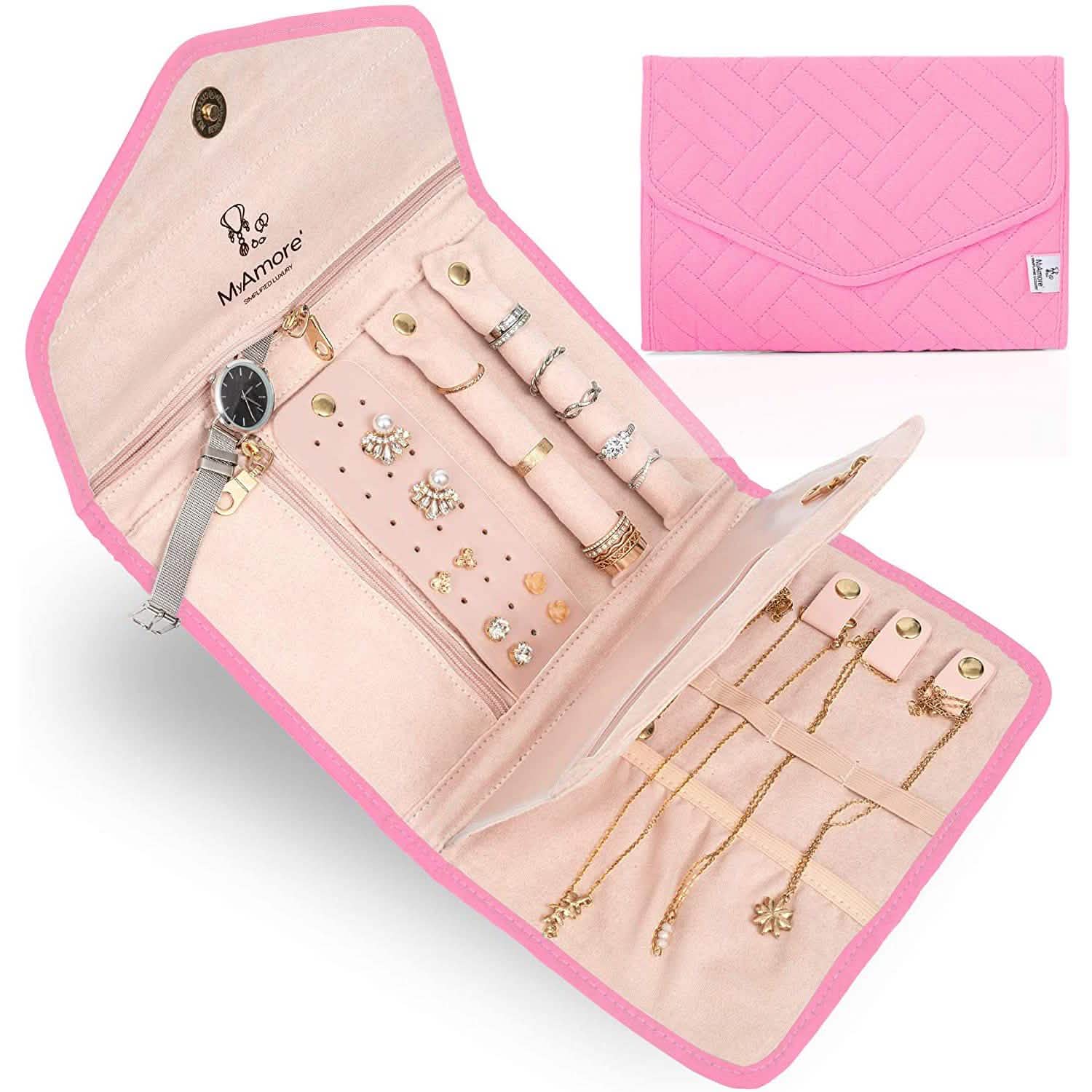 MyAmore' Jewelry Roll Travel Case DailySale