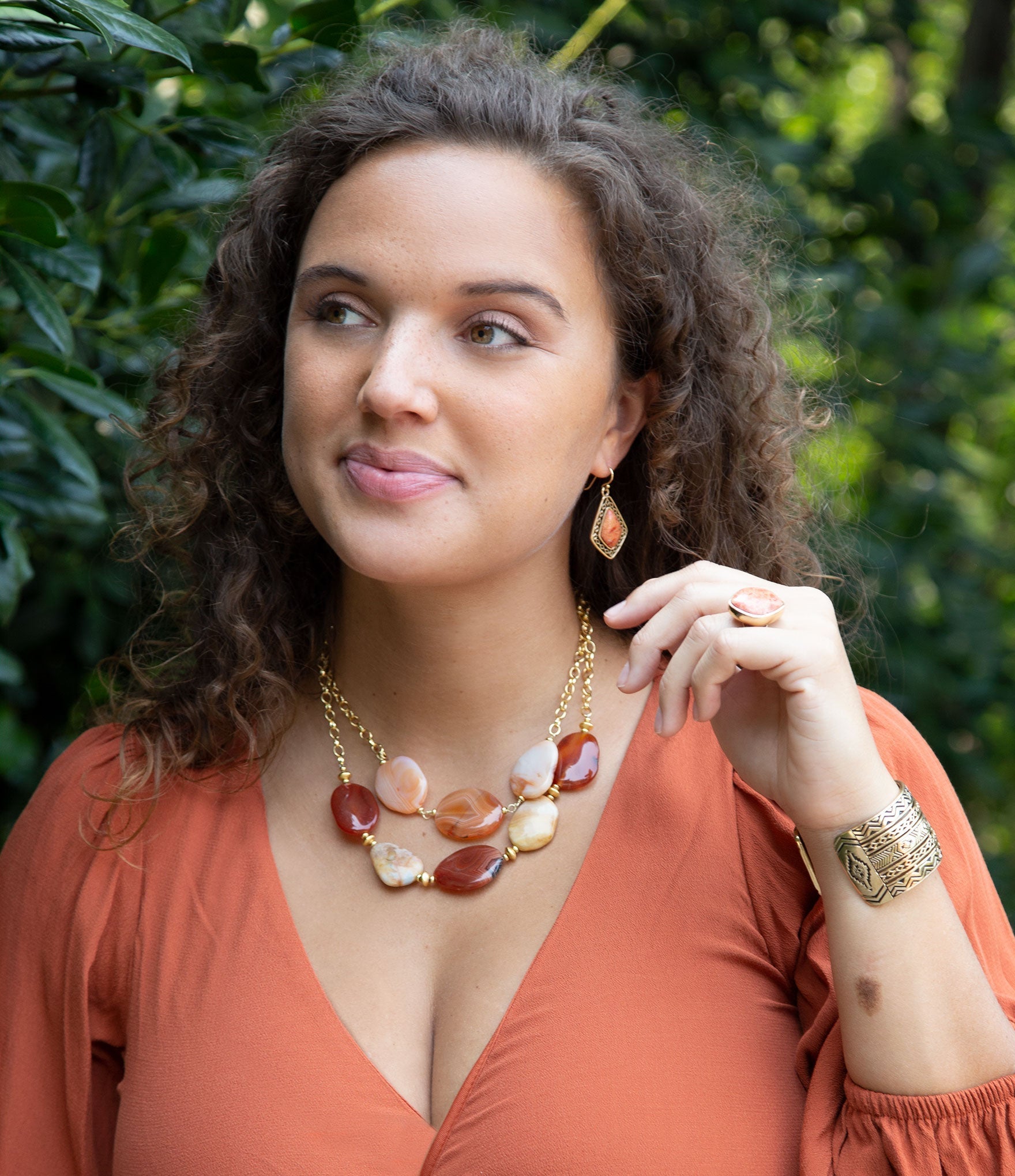Native Vibe Orange Sponge Coral Arrow Earrings Barse Jewelry