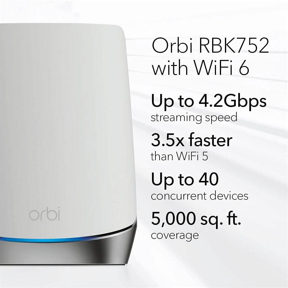 NETGEAR Orbi Whole Home Tri-band Mesh WiFi 6 System (RBK752) (Refurbished) DailySale