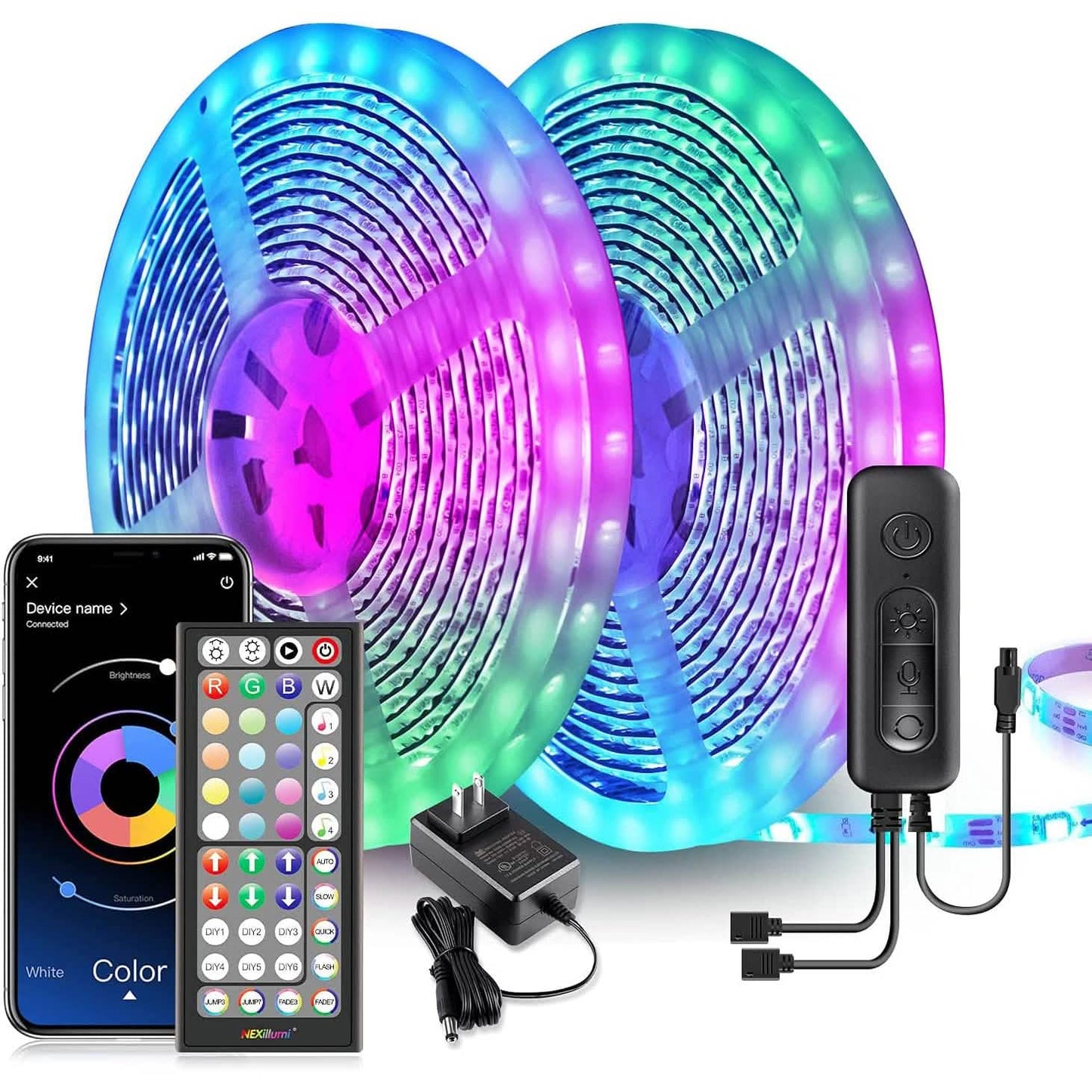 Nexillumi 132 Ft. Color Changing RGB LED Lights DailySale