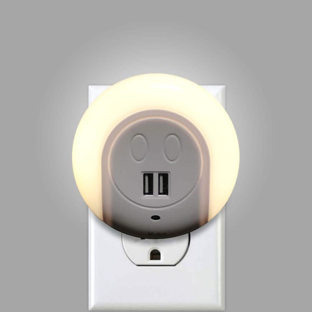 Night Light With 2 USB Ports DailySale