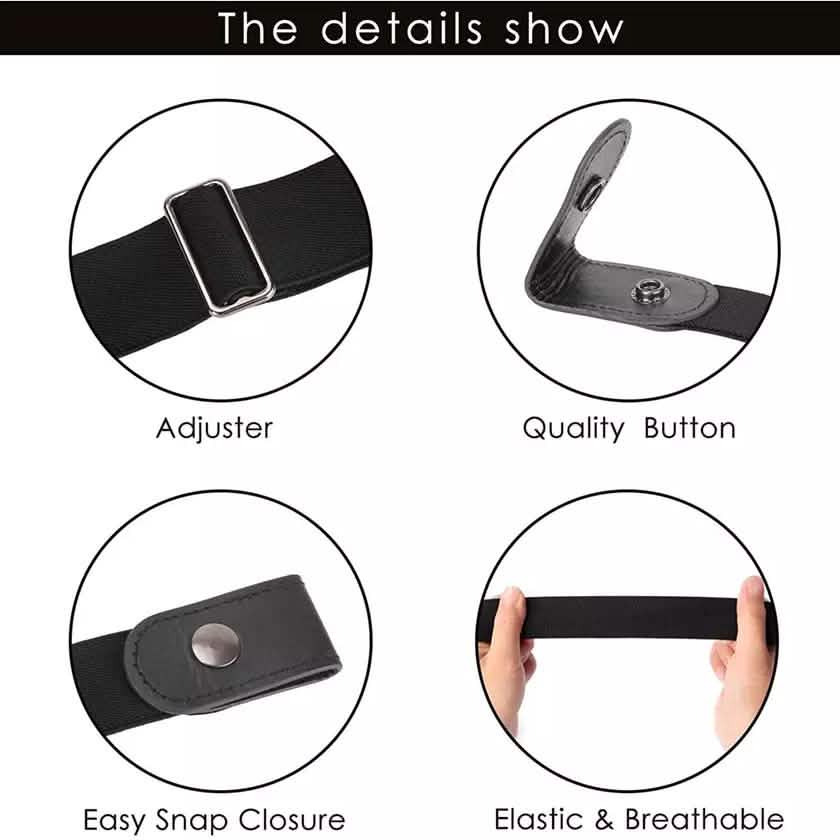 No Buckle Elastic Stretch Belts for Men and Women Comfortable Invisible Belts DailySale