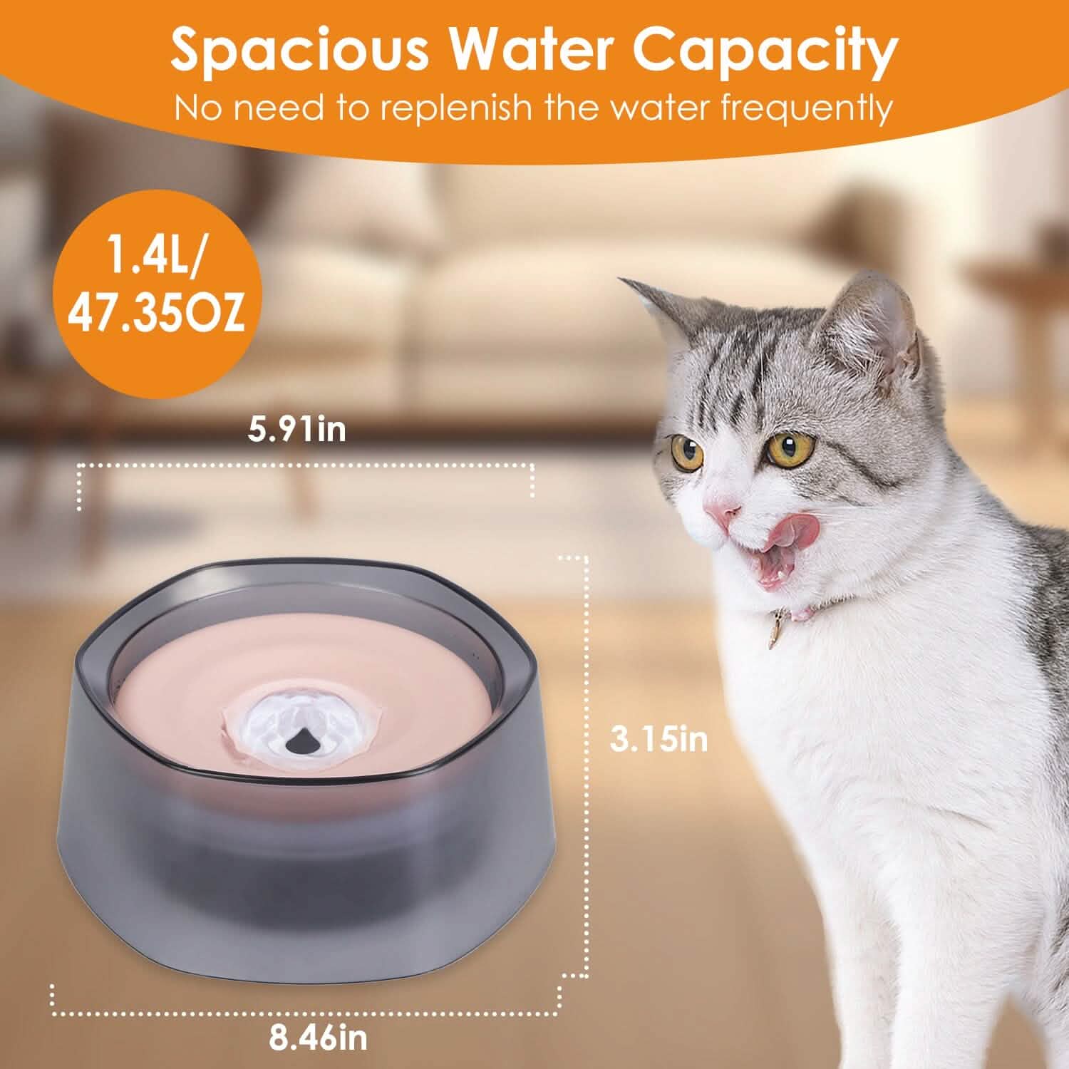 No Spill Dog Cat Water Bowl Spill Proof Slow Water Feeder DailySale