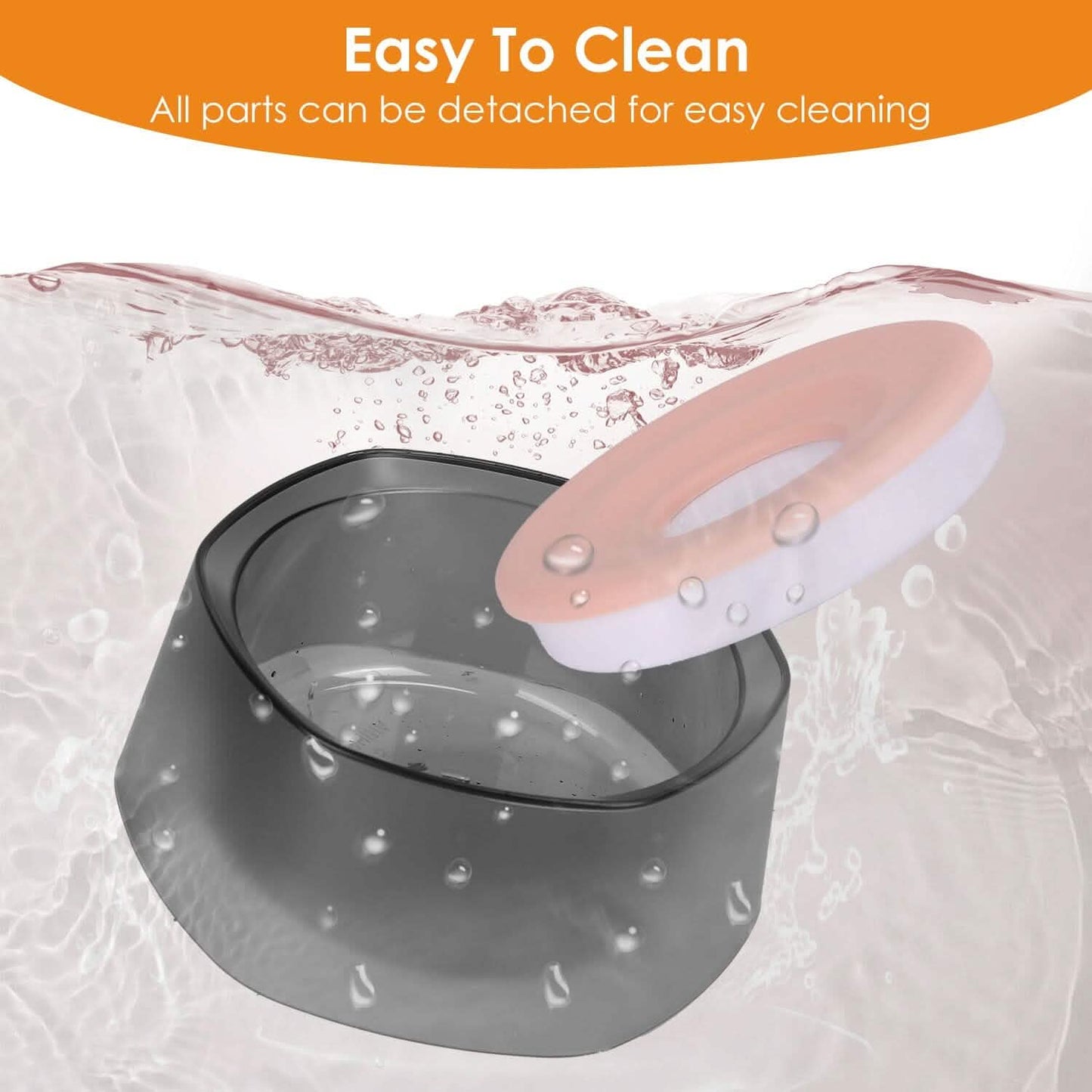 No Spill Dog Cat Water Bowl Spill Proof Slow Water Feeder DailySale