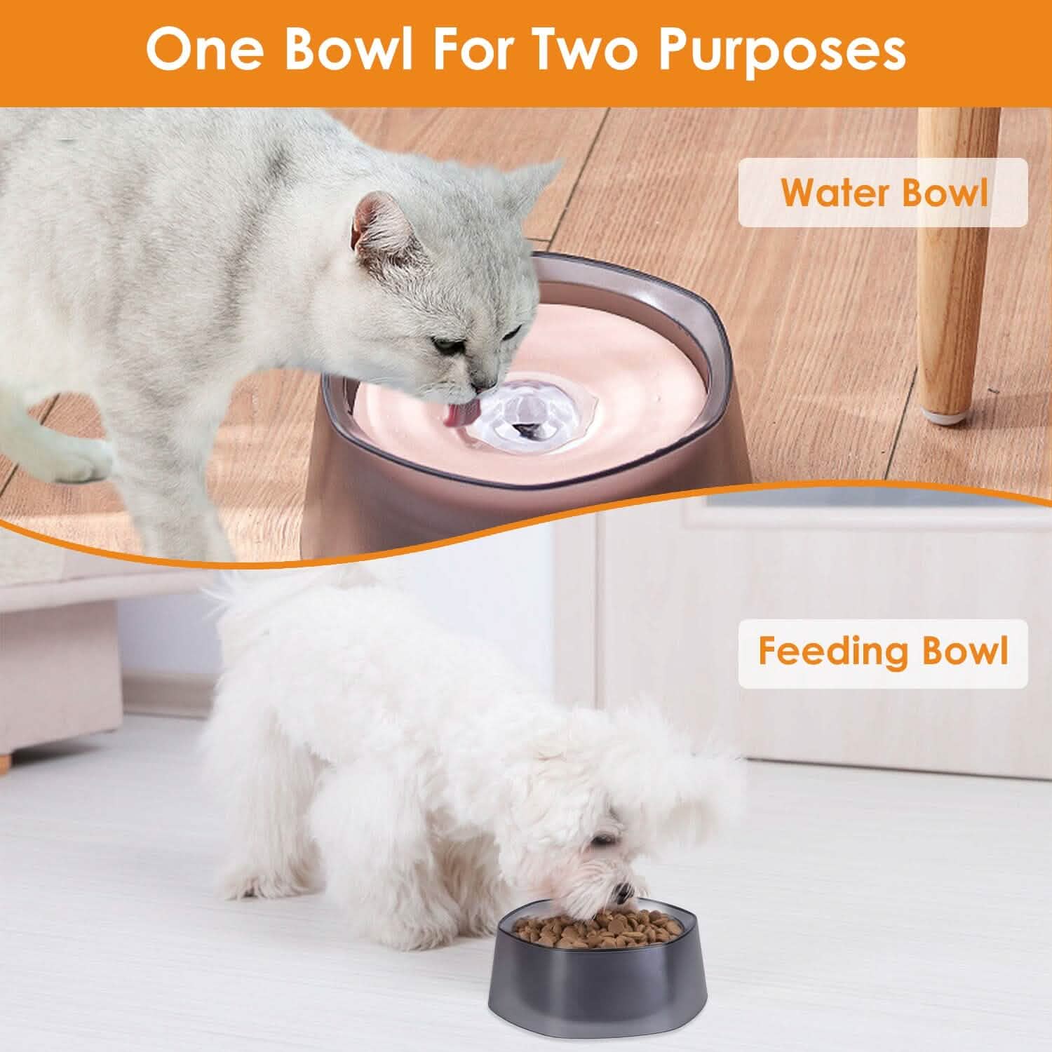 No Spill Dog Cat Water Bowl Spill Proof Slow Water Feeder DailySale