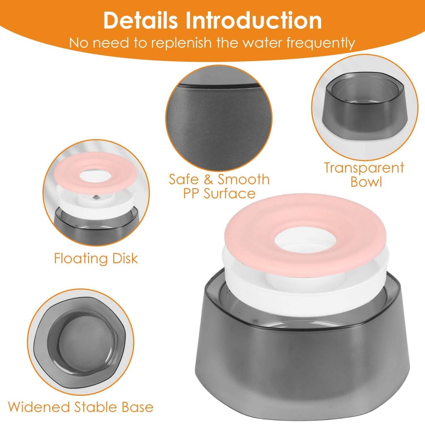 No Spill Dog Cat Water Bowl Spill Proof Slow Water Feeder DailySale